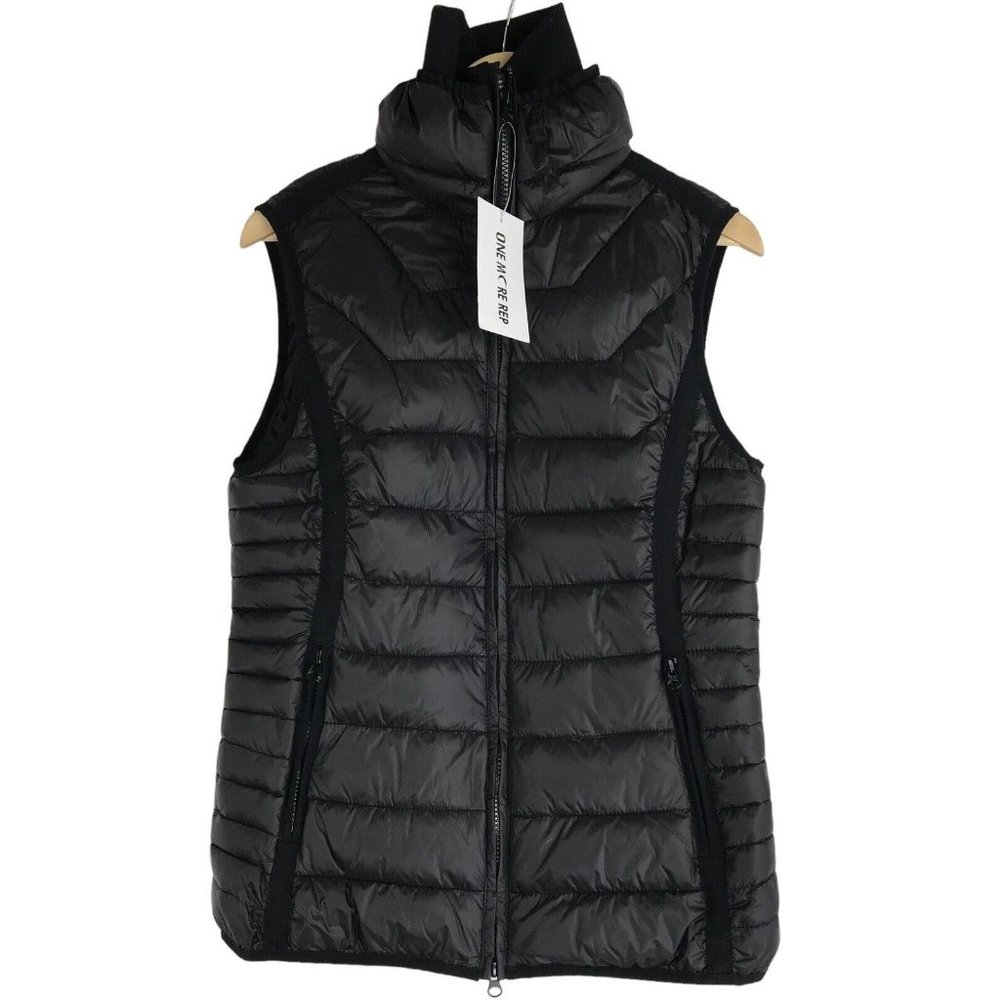 ZYIA Puffer Vest Womens Size Large Puffer Quilted Black Full Zip Pockets NEW